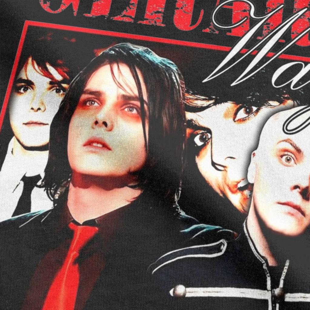 Мужская повседневная футболка Gerard Way MCR, 100% хлопок, круглый вырез, короткий рукав, уникальная одежда.