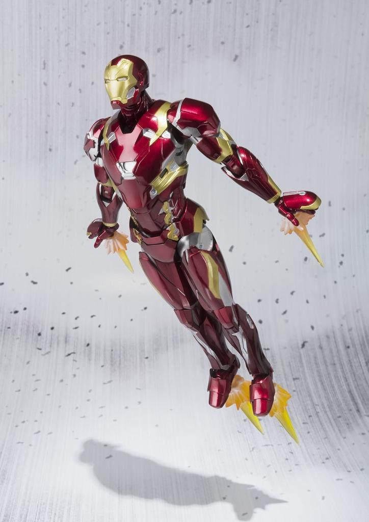 TAMASHII NATIONS Капитан Америка Железный человек Марк 46 155 мм окрашенная подвижная фигурка SHFiguarts (Гражданская война) приблизительно. АБС и ПВХ и литье под давлением