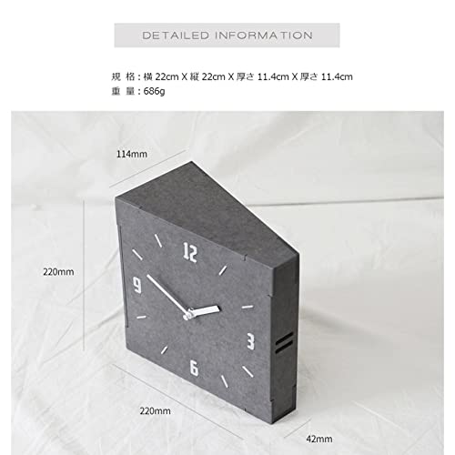 Chikei Kobo Серые Деревянные Двусторонние Настенные Часы Стильный Интерьер Подарок Новоселье Дизайн Натуральное Дерево