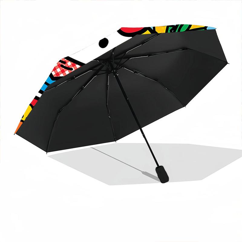 1pc Hello Kitty Autumn Harvest Festival Umbrella - Auto Open Close Outdoor Umbrella with Foldable Design, Perfect Gift for Fans, Travelers, Everyday U