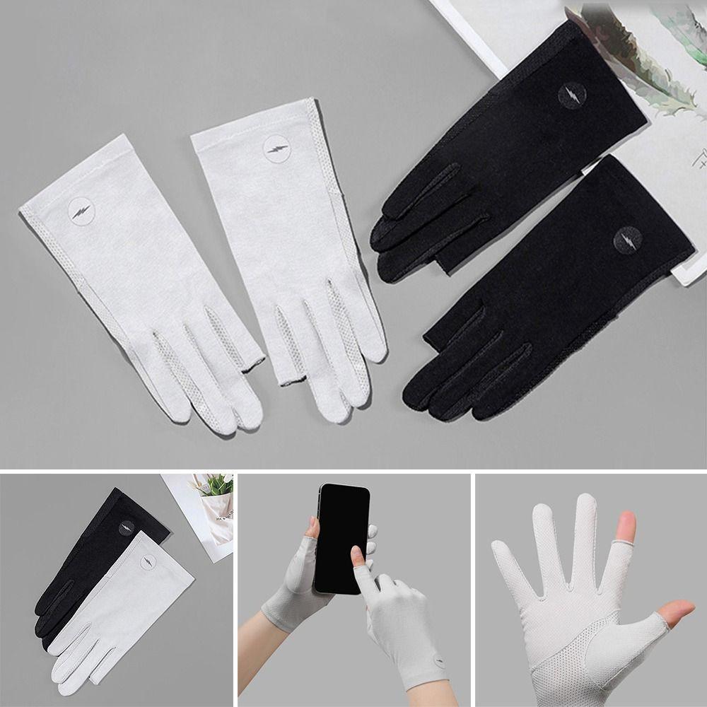 Elastic Sun Protection Gloves Thin Cycling Driving Gloves Summer Sunscreen Gloves Sports