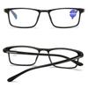 Классические черные портативные ультралегкие очки для чтения с защитой от синего света