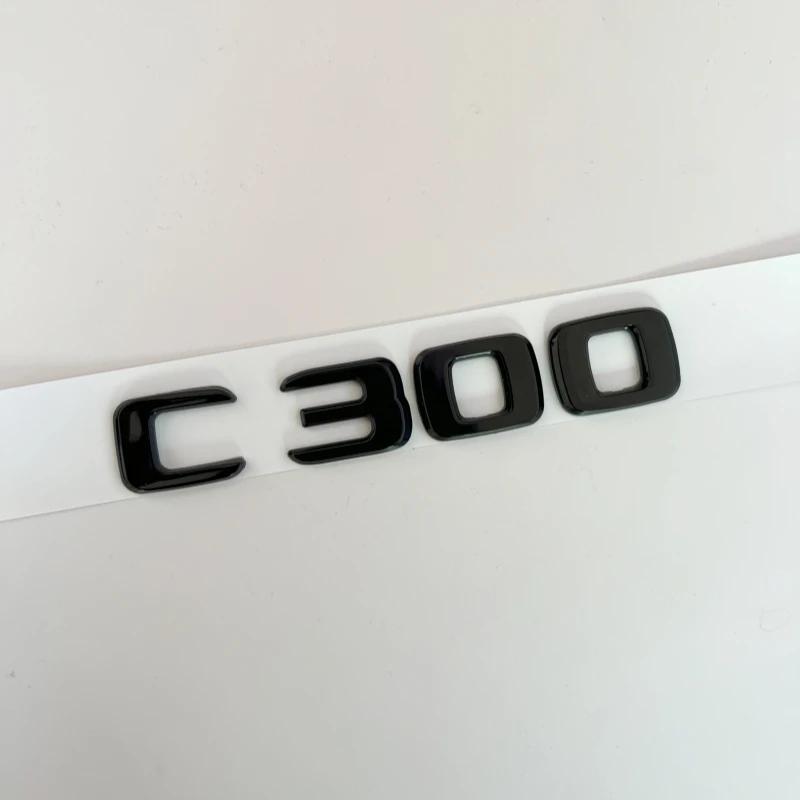 JPA3 Car Trunk Letters Logo Alphabet Badge Emblem Sticker For Mercedes Benz C Class C43 C53 C63 C200 C260 C300 4 Matic W204 W205 W206
