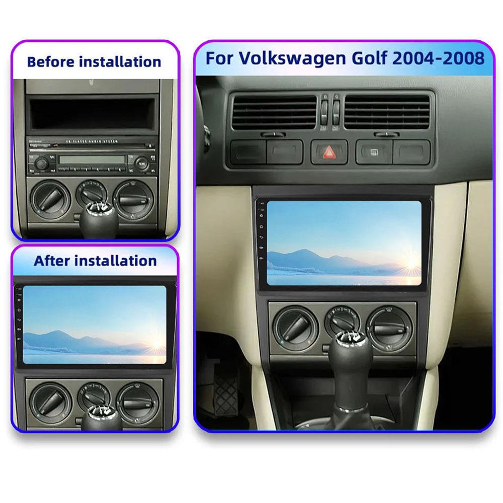 9-дюймовая автомобильная рамка-фасция, адаптер кабеля для Volkswagen Bora GOLF 2004-2008, комплект панели для установки Android-радио