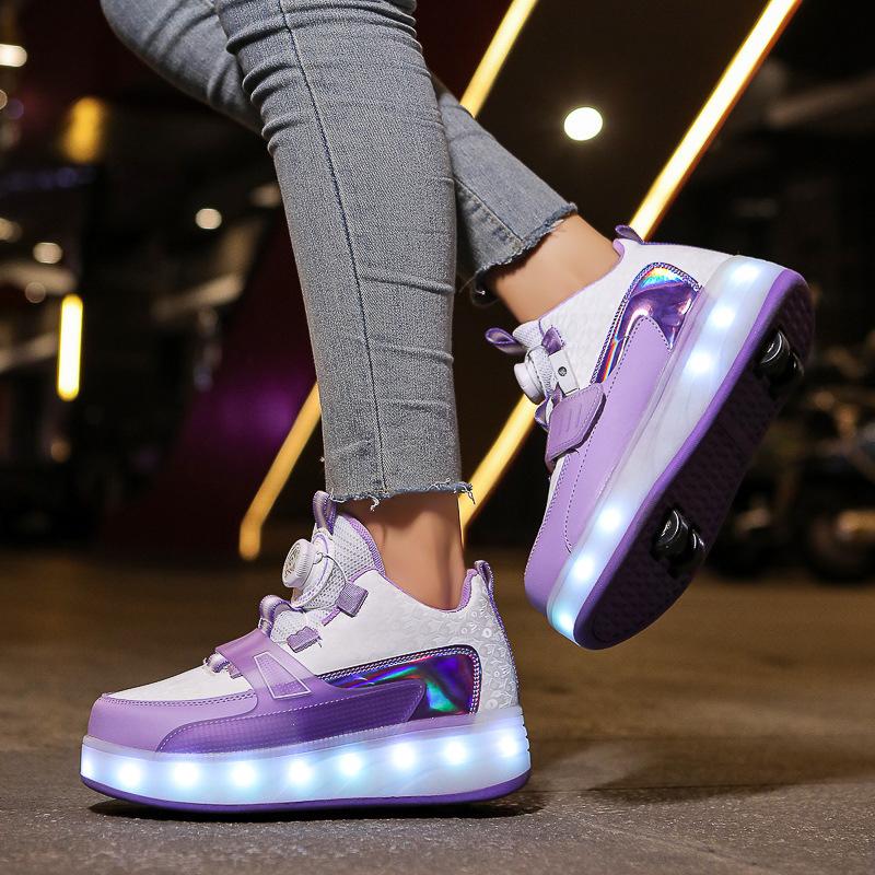 Детские кроссовки на роликах, двухколесные, роликовые коньки для мальчиков, маленькие четырехколесные, колесные кроссовки для подростков, взрывные кроссовки, колесные кроссовки для девочек