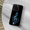 Music Art Treble Clef Phone Case For iPhone,14,13,12,15,Pro,Max,Plus,11,17,16,X,XS,XR,SE,Mini Transparent Soft Cover