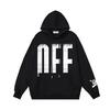 1288 Off-White 2025 Autumn/Winter New Large LOGO Slant Stripe Pattern Printed Hoodie Men's and Women's Hoodie