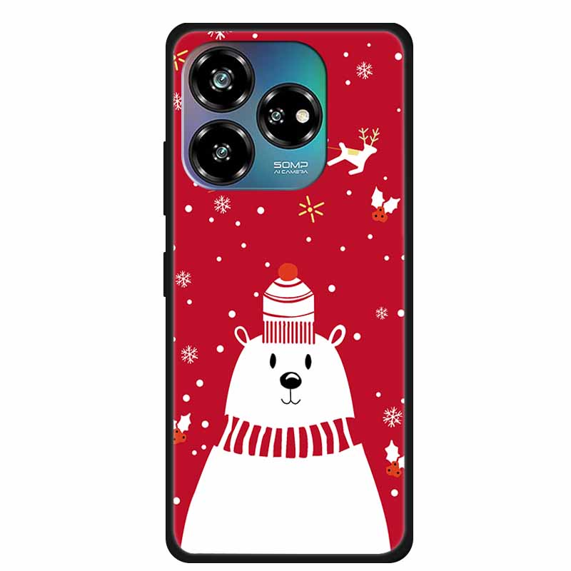 Christmas Lovely Cover For ZTE Axon 60 Lite Case Axon60 50 40 Lite Pro Ultra 30 Soft Silicone TPU Phone Case For ZTE Axon 60 4G