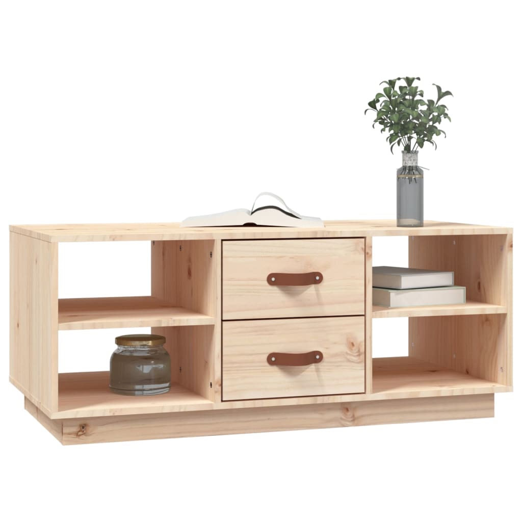 Vidaxl Stolik Kawowy, 100X50X41 Cm, Lite Drewno Sosnowe