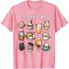 Cute Coffee Cats Kawaii Pun Funny Cat Lover Barista T-Shirt