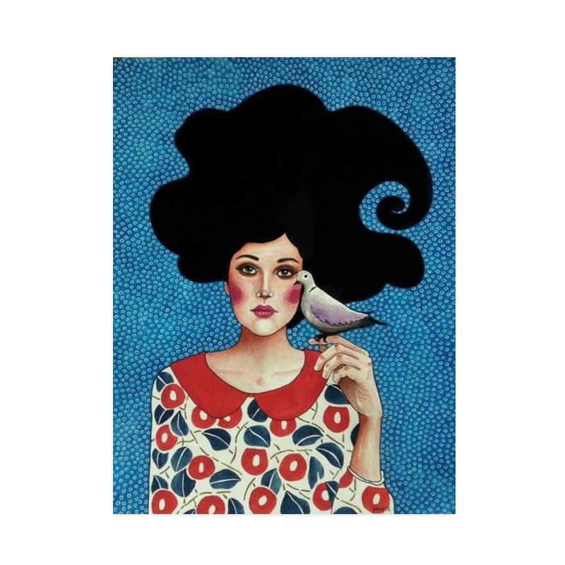 Абстрактные ретро цветы девушки волосы холст картины постеры и принты скандинавские настенные художественные картины для гостиной украшение дома