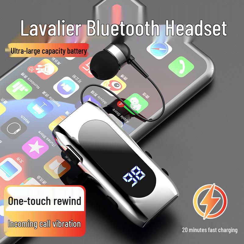 Ultra-Long Standby K55 Retractable Bluetooth Wireless Earphones - Noise Cancelling, Clip-On, High Sound Quality, Exclusive for 2025.