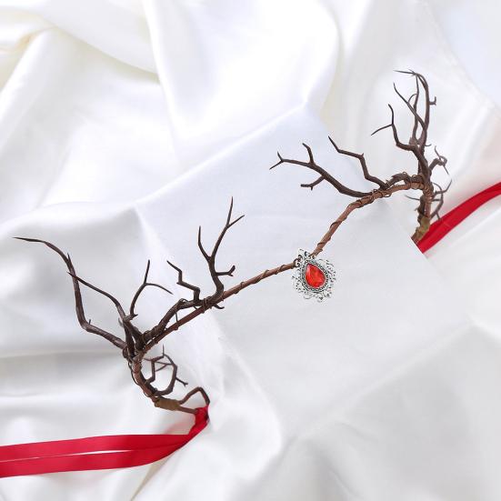 Повязка на голову с короной из цветов феи, регулируемый размер, диадема с лесным цветочным принтом для женщин и девочек, реквизит для косплея на Хэллоуин, свадьбу, фотосессию