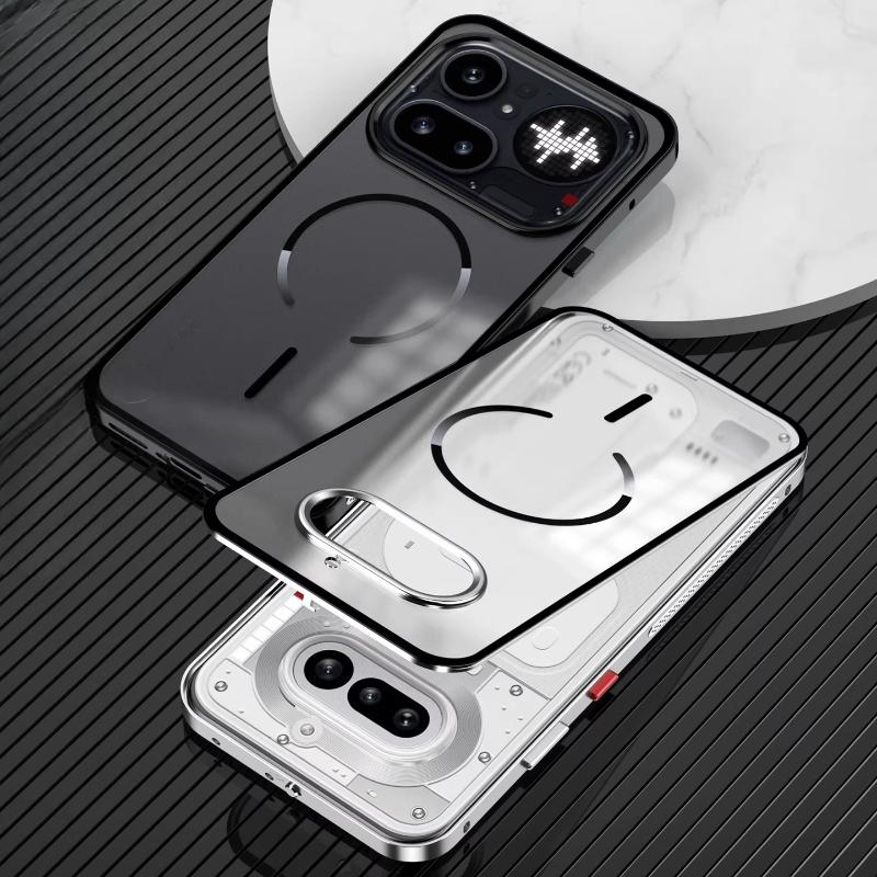 Для Nothing Phone 4A Pro Чехол-накладка с защитой объектива из металлического сплава Для Nothing Phone 4A Чехол с поддержкой беспроводной зарядки из твердого ударопрочного акрила