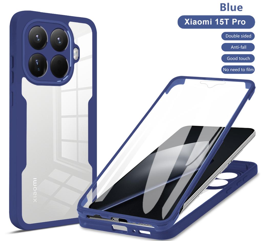 Для Xiaomi 15T Pro 5G Чехол 360 Двусторонний Полная Защита Чехлы Для Mi 15T 15 T Mi15T 15TPro 5G с Защитной Пленкой Чехол
