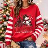 Women's Christmas Print Long Sleeve Top Casual Comfortable Winter Shirt for Holiday