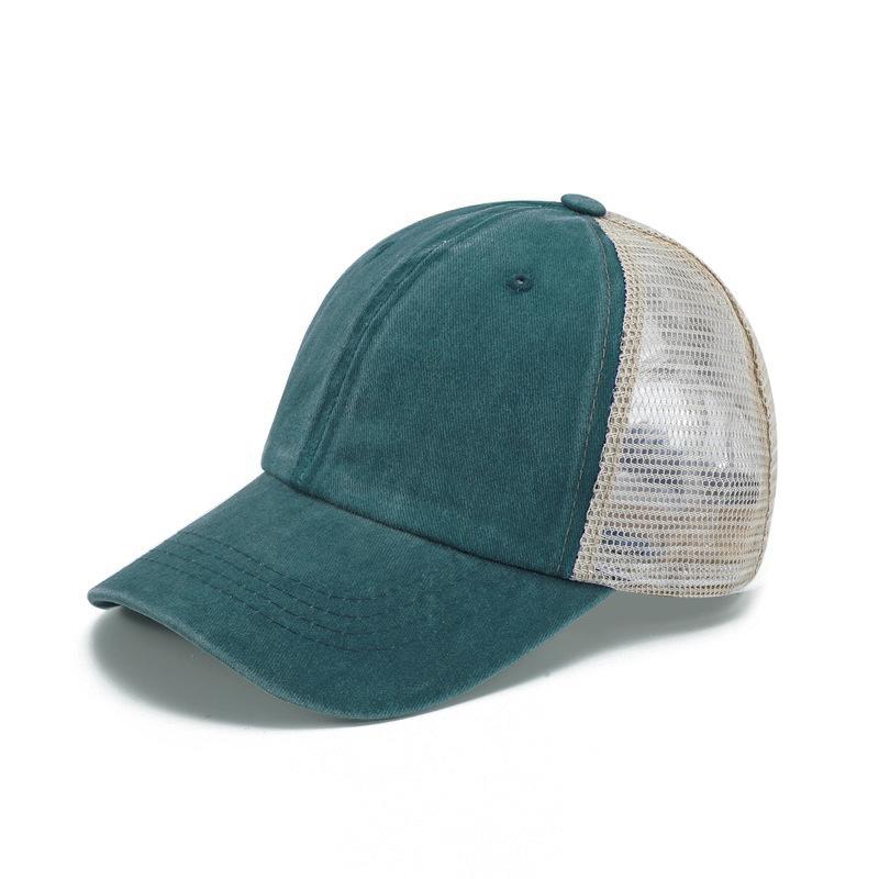 Oem 6 Panel Custom Logo Embroidery Baseball Caps Fashionable Washed Cotton Visor Breathable Adjustable Truck Hats Canvas