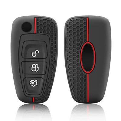 Силиконовый чехол для автомобильного ключа для Ford Ranger C-Max S-Max Focus Galaxy Mondeo Transit Tourneo Custom Auto Key Holder Keychain