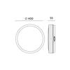 LED ceiling lamp 36W 3CCT 3000K/4000K/6500K IP65 white with motion and twilight sensor