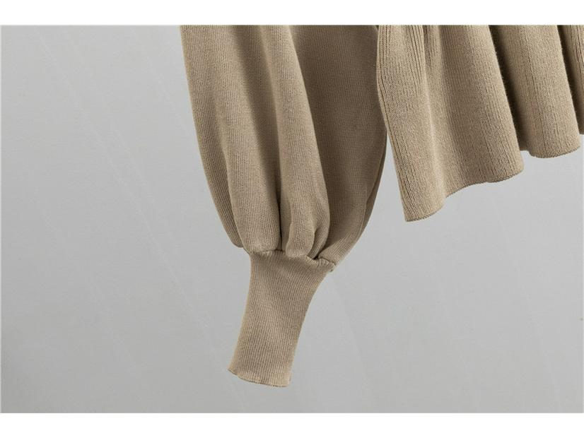 Европейский комплект миди-юбки бодикон с рукавами-фонариками - Стиль французской светской львицы