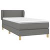 Sommier à lattes avec matelas - Maison Exclusive - 90x200 cm - Tête de lit réglable - Gris foncé