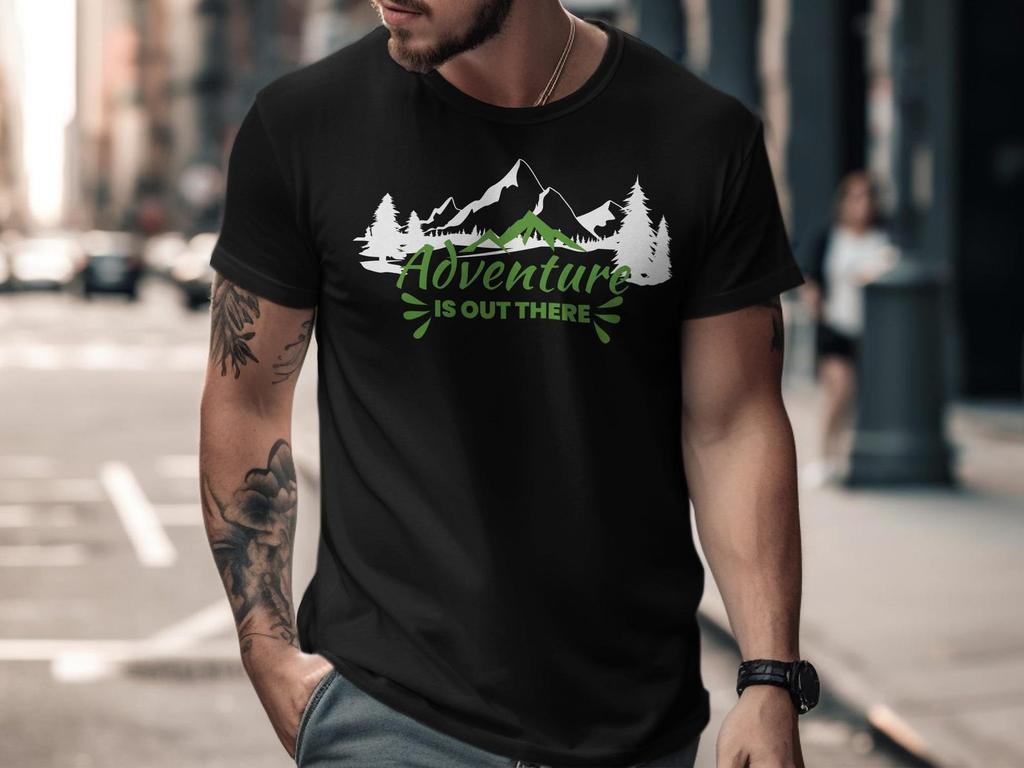 Adventure Is Out There T-Shirt, Hiking TOP, Mountain Explorer Tee, Nature Lover