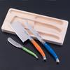 3pcs Stainless Steel Cheese Knife Slicer Butter Knives Spreader In Wood Base Rainbow Cutlery Black Kitchen Tool Utensils