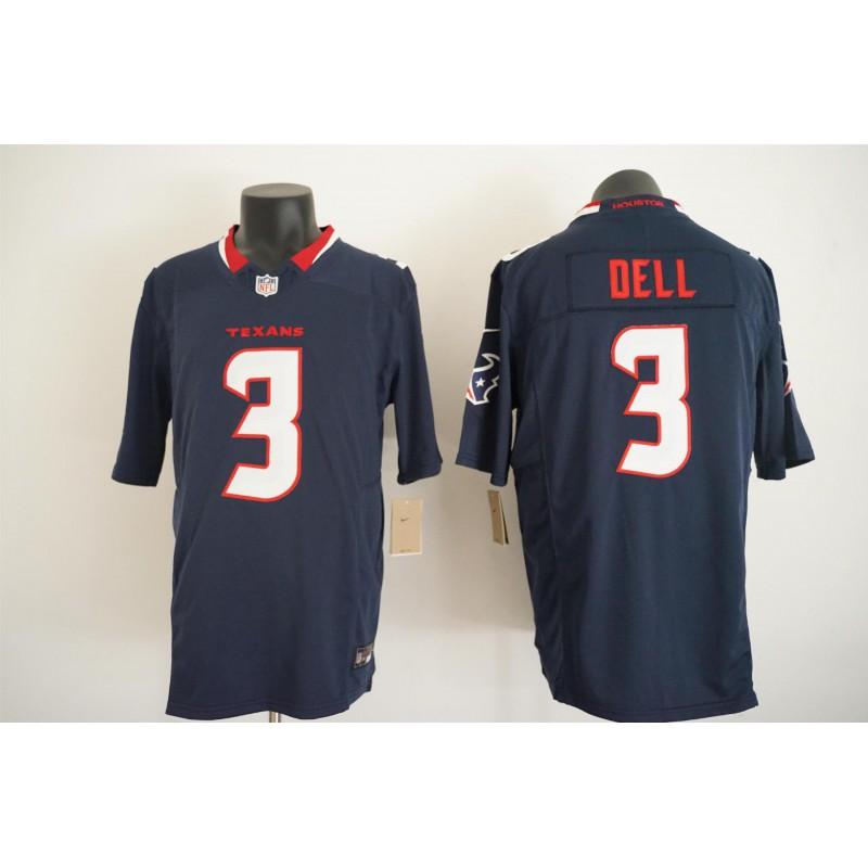 Houston Texans NFL Football Jersey Mens Sportswear Performance Tee Fall Winter Breathable Fan Apparel