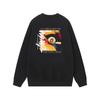 Unisex Oversized Cotton Crewneck Sweatshirt With Letter Dice Print Fall Youth Streetwear