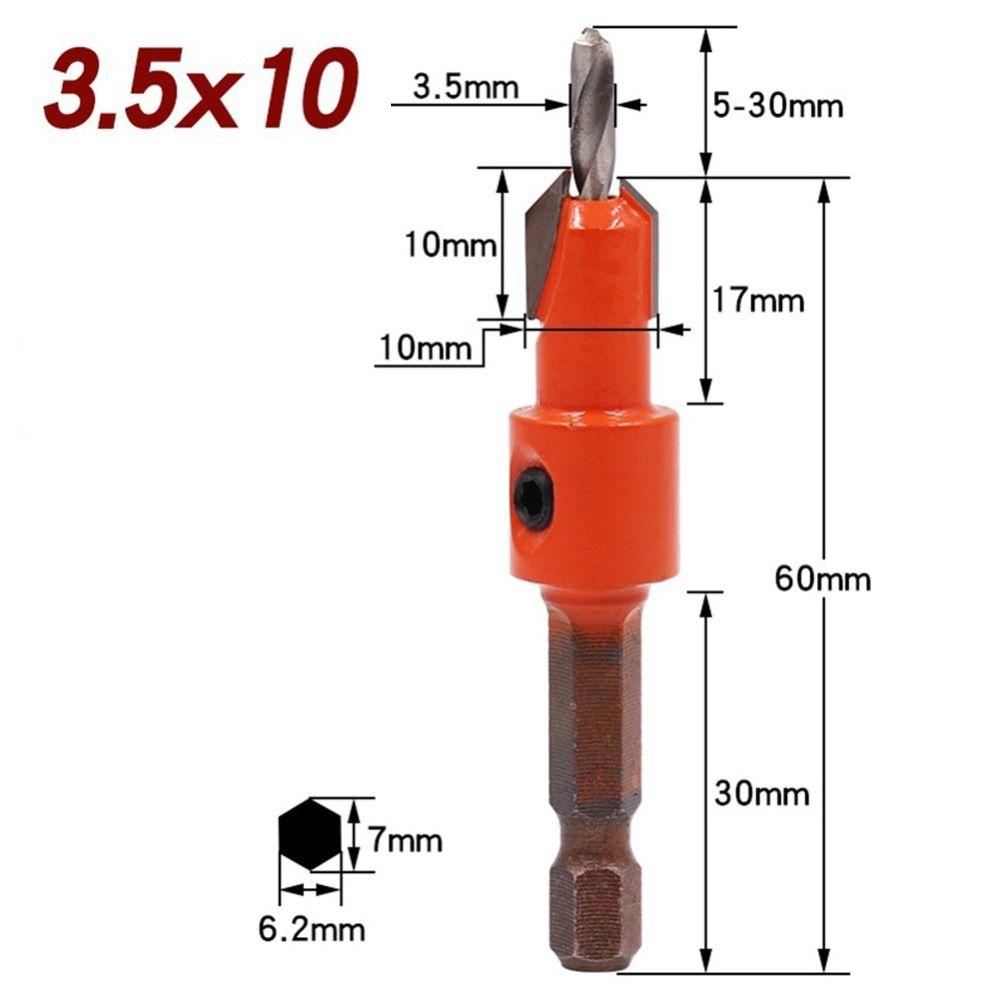 Wood Metal Hole Cutter Drilling Tools Woodworking Countersink Drill Bit Hex Shank Drill Bit