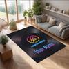 Linkin Park Crystal Velvet Rug, Custom Name Text Personalized Non‑Slip Floor Mat for Home Decor Gift