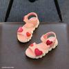 Lovely Heart Shape Children Sandals for Girls Summer Open Toe Sandals Kids Girls New Arrival Baby Girl Beach Shoes I03123