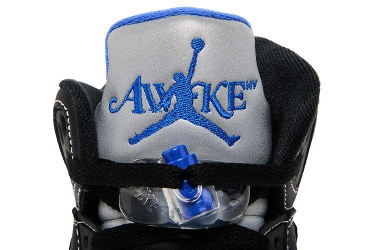 Men's Sneakers Nike Jordan 5 Retro Awake NY Black Black/Racer Blue-Metallic Silver-White-Clear