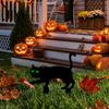 Creepy Lawn Decorations Halloween Garden Stake, Black Cat Yard Sign with Glow-in-the-dark Party Decor Eyes, Waterproof Spooky Ghost Silhouette