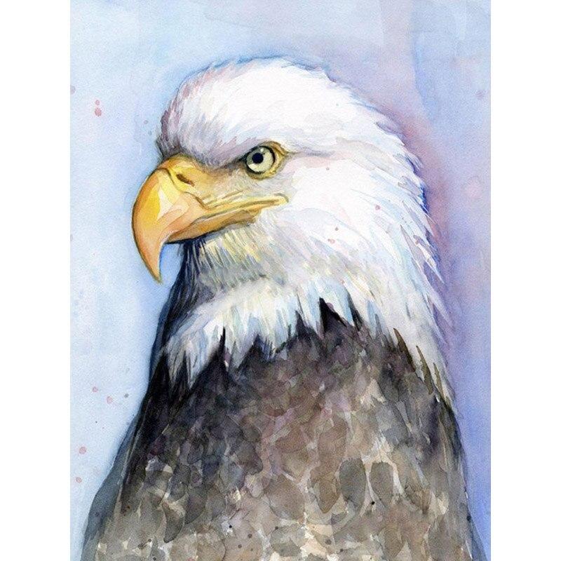 5D DIY Алмазная картина Белоголовый орлан Алмазная вышивка животных вышивка крестиком полная круглая дрель ремесла ручной домашний декор подарок