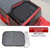Mesh Sunshade Top Cover Provides UV Sunscreen Protection for Jeep Wrangler JK JKU 2007-2017, Black