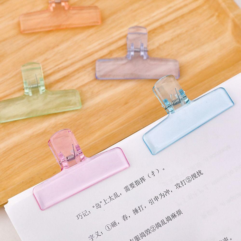 Colorful File Clamps Holder Acrylic Paper Clamp Organizer New Binder Clip