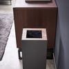 Yamazaki Industrial Trash Can Square Long Brown Approx. W22XD22XH60cm RIN Trash Can Dust Box Slim 4530