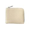 Wallet Zipper Wallet Mini Wallet Leather Genuine Leather Stylish Cute Shrink Embossed Leather Made In Japan G055 [Gratia] L-shaped Women's (Beige)