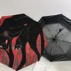 1pc Black Panther with Red Background Umbrella with Plastic Handle,Suitable for All Seasons Home Travel Outdoor UmbrellaDD117