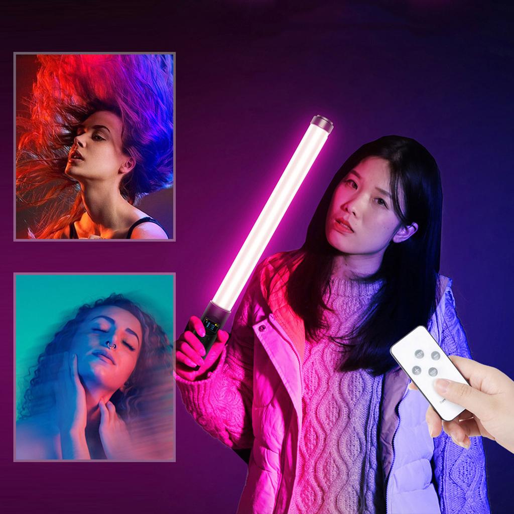 RGB Handheld LED Video Light Tube Photography Light Wand 3000K 6000K Dimmable 10 Lighting Effect with Remote Control