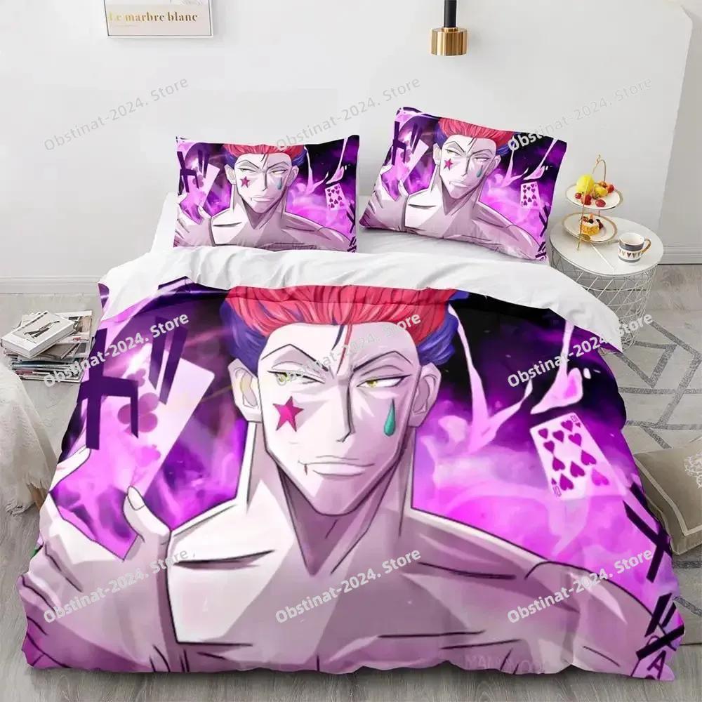 Новый модный Комплект постельного белья HUNTER×HUNTER Односпальный Двуспальный Full Queen King-Size Размеры Размеры Комплект постельного белья Взрослые Дети Спальня Пододеяльник Комплекты 3D