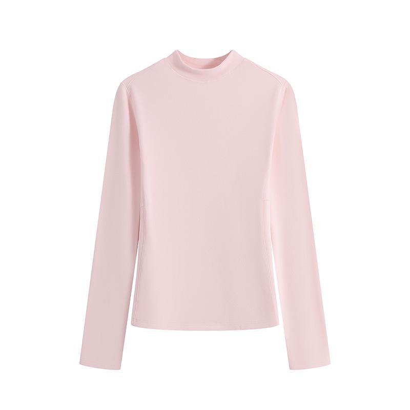 Женский немецкий бархатный термотоп со средней горловиной и длинными рукавами