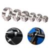 10Pcs Hose Clamps Single Ear Stepless Stainless Steel Hose Clamps Cinch Clamps