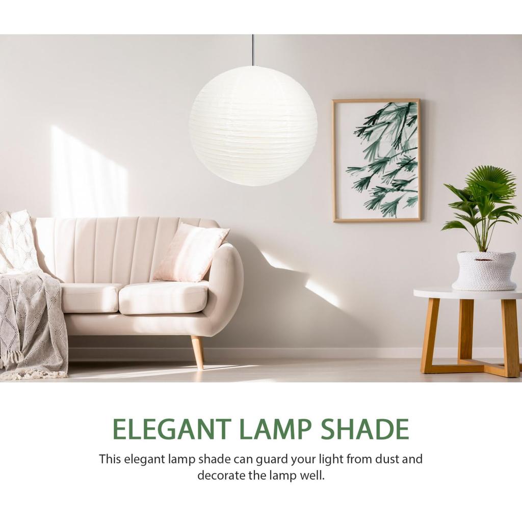 DOITOOL 40см Подвески-абажуры из бумаги васи, 6 штук, Круглые бумажные абажуры для люстры, Чехлы для светильников в японском стиле, Сменные абажуры для DIY