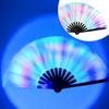 1 шт. китайский японский градиентный светоотражающий складной веер музыкальный фестиваль рейв веер 33 см большой