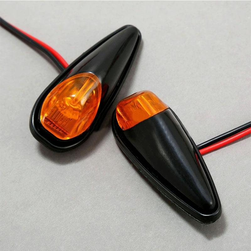 2*12V Мотоцикл/Светодиодные Янтарные Указатели Поворота Мигающие Огни Боковой Маркер Индикаторная Лампа