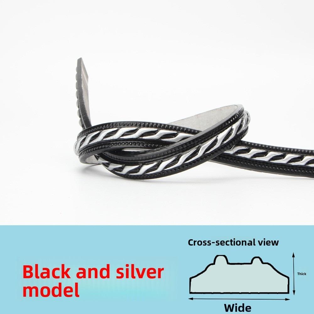 1мx12мм Декоративная линия для стен Самоклеящаяся Имитация тиснения Потолочный плинтус Водонепроницаемая 3D Декоративная отделка для дома