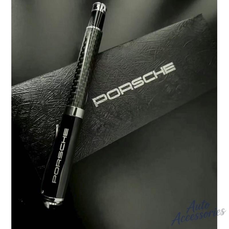 hbcr1 For Porsche Emblem Metal Engraved Fountain Pen Gifts Souvenirs Signature Pens Business Ballpoint Pen School Supplies Car Sticker