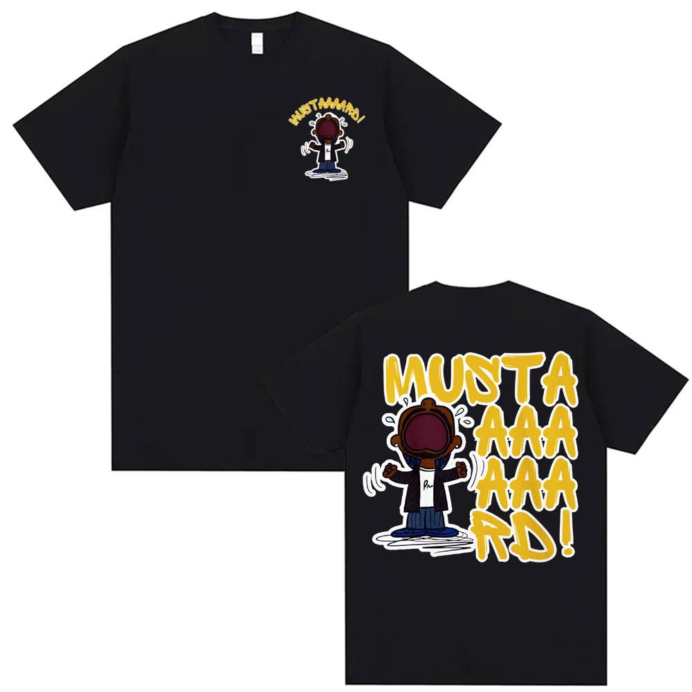 2025 Summer Kendrick Lamar Mustard T Shirts Unisex Harajuku Hip Hop Short Sleeve Popular Music 100 Pure Cotton Printed Tshirt